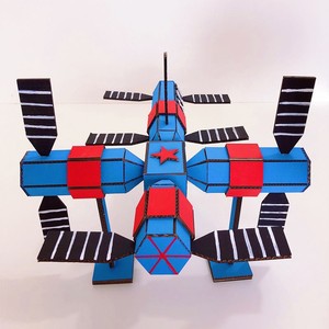 航空航天模型手工材料空间站制作儿童变废为宝diy太空站宇宙飞船a