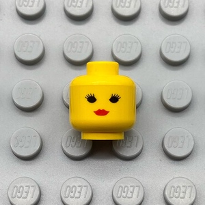 乐高 3626bp02 女孩红唇人仔头零件经典表情 绝版 度假 城市系列