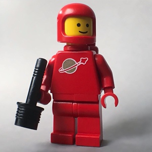 乐高红色经典太空人宇航员纯色人仔本尼sp005初版古董1978年70841
