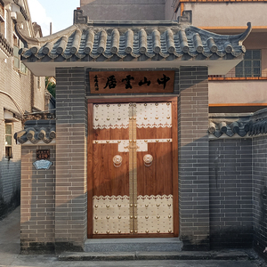 仿古实木大门双开木门农村自建房对开乡村别墅围墙院子榆木庭院门