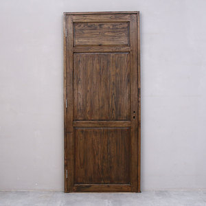 现代房间门实木门全木门卧室原木门胡桃木色套装门室内门单扇木门