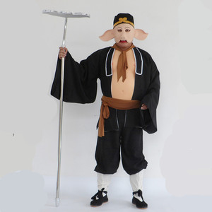 000人付款淘宝猪八戒衣服套装面具肚皮耙子八戒演出服装成人全套