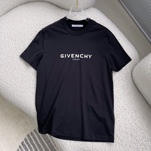 gvc纪梵希givenchy新款前后字母印花简约半袖休闲百搭短袖t恤男装