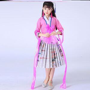 儿童环保走秀服装手工制作搞怪塑料袋废旧材料定制报纸古装旗袍