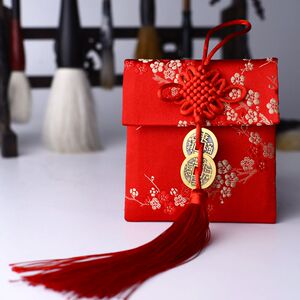 钱袋子布袋红色