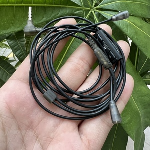 ie80接口 3.5mm耳机线带麦克风调音量硅胶软线