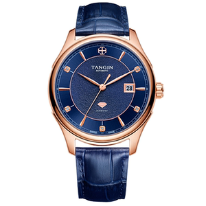 瑞士 tangin天珺手表 真皮石英表 7061 男表 t7061ghbds 专柜的货