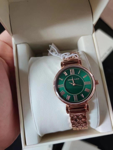 现货 anne klein安妮克莱ak小绿表ins简约石英手表 ak/2158gnrg