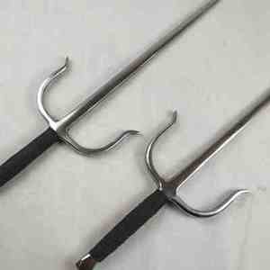 精品n点穴尺笔架叉梅山铁尺短叉浪人叉双叉功夫铁尺三股叉冷兵十