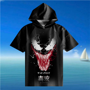 毒液衣服战衣儿童装衣服短袖t恤男印花宽松半袖打底衫潮夏季潮牌