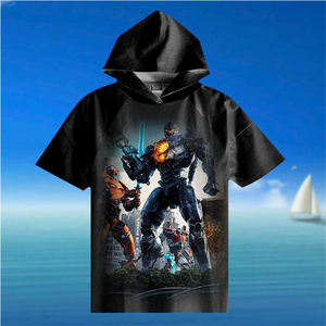 环太平洋机甲t恤短袖 流浪者夏季儿童装小孩大人男女款衣服周边