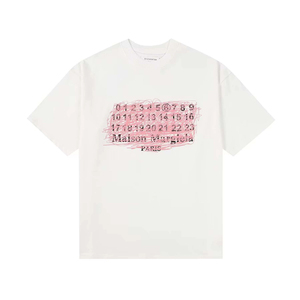 Maison Margiela 圆珠笔发泡涂鸦字母短袖男 马吉拉MM6 休闲T恤女