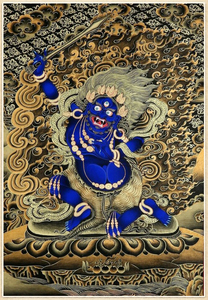 新品上架十字绣唐卡不动明王棉线丝线钻石画客厅书房门厅挂画