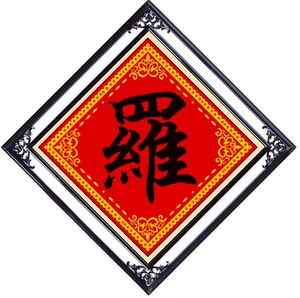 菱形花边版精准印花姓氏罗百家姓十字绣套件现代中式客厅中堂字画