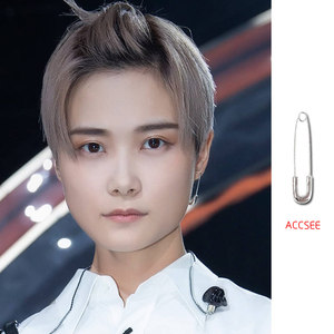 明日之子2李宇春春明星同款大曲别针耳环潮帅气韩耳钉坠圈环饰品6