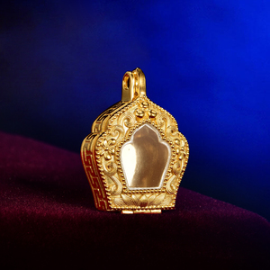 藏式宗教s925纯银摩尼宝嘎乌盒吊坠藏式挂件十相自在可装藏嘎乌盒