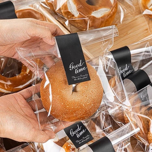 烘焙蛋挞铜锣烧齐口包装袋透明面包袋切片吐司袋甜甜圈面包包装袋