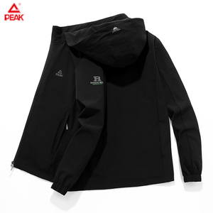 匹克外套男2021春秋季男士休闲可脱卸帽大码风衣夹克春秋运动上衣