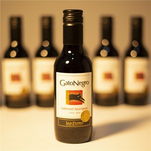 智利黑猫赤霞珠干红葡萄酒小瓶红酒187ml迷你晚安酒gatonegro进口