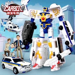 咖宝车神玩具变形汽车战神救援特警巨人合体变形机器人玩具2724
