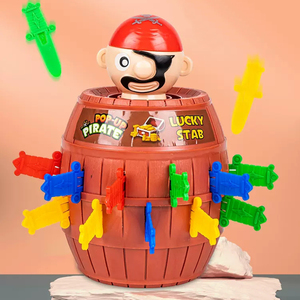 海盗桶网红玩具大号减压神器插剑木桶亲子互动搞怪桌面游戏2273