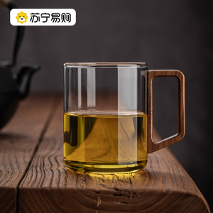 苏宁泡茶杯子玻璃水杯男款家用喝水高硼硅耐高温高档功夫茶具2112