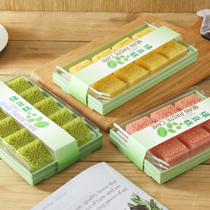 绿豆糕包装盒6/8/10粒装礼盒绿豆冰糕盒子一次性透明高档烘焙定制