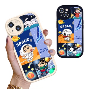 适用蜡笔小新手机壳vivox60史努比华为p30太空情侣款oppor17小米9