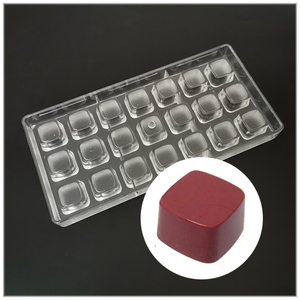 21連正方塊巧克力模具PE/PC2009透明硬塑料方形冰格朱古力烘焙模