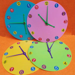 促销儿童益智玩具自制时钟材料幼儿园认识时间钟表教材手工做钟面