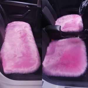 冬季汽车坐垫毛绒单片无靠背小三件套仿羊毛长毛保暖单坐方垫毛垫