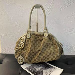 春花中古屋二手奢侈品gucci古驰老花托特手提单肩腋下女包