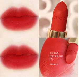 gucci/古驰 新款滋润 哑光金管口红小碎花唇膏25  208 505 506
