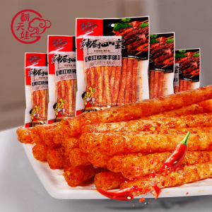 翻天娃辣条麻辣儿时80后90怀旧零食面筋湖南重庆特产金箍棒辣棒条