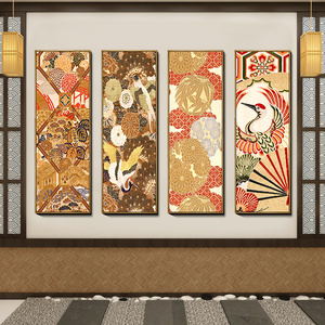 日式风格挂画和风花纹墙面装饰画日本餐厅日料店榻榻米居酒屋壁画