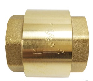 全铜弹簧立式止回阀4分6分15 20螺纹单向阀自来水管道双内丝40 50