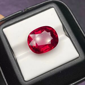 19.6克拉天然卢比来碧玺戒面椭圆形裸石玻璃体满火彩10克拉多精品