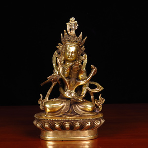 00时光漫步1949淘宝纯铜藏佛黄财神密宗双修佛像摆件双身像藏巴拉