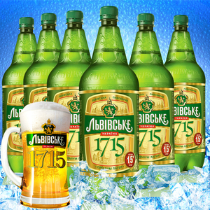 45升*6桶俄罗斯原装进口乌克兰1715嘉士伯浓麦芽精酿黄啤酒