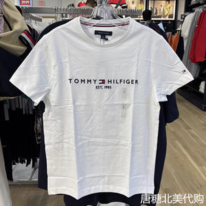 正品代购汤米tommy短袖T恤男装刺绣半袖圆领夏季男士纯棉打底衫