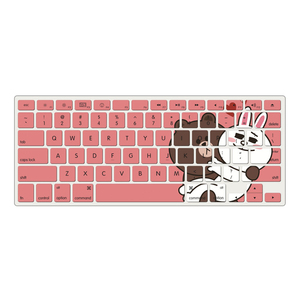 苹果笔记本键盘保护膜air13新款pro15寸键盘保护膜布朗熊卡通可爱