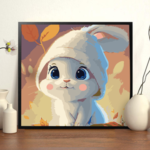 数字油画兔子