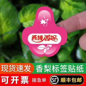 西域香妃香梨商标签贴纸新疆天山雪特级库尔勒脃甜多汁不干胶103