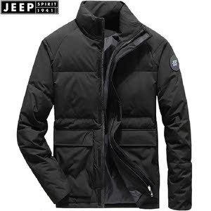 jeep羽绒服男旗舰官方正品保暖加厚男装2012冬季新款休闲中年外套