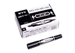 斑马 正品销售大双头记号笔[MO-150]油性笔 箱头笔 大头笔 双头笔
