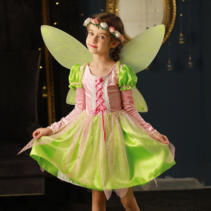 女童小精灵花仙子化妆舞会装扮服幼儿园宝宝cos圣诞节儿童演出服