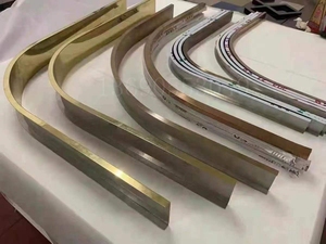 不锈钢弧形天花吊顶包边u形圆弧收口装饰条一体式拉弯背景墙收口