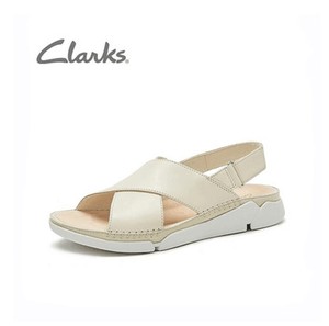 Clarks其乐新款女鞋春夏优雅英伦风运动三瓣底交叉带软底凉鞋外穿
