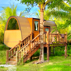 户外网红民宿树屋景区住人星空屋露营地太空舱木屋野营移动小房子