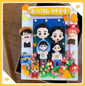 一家四口人偶